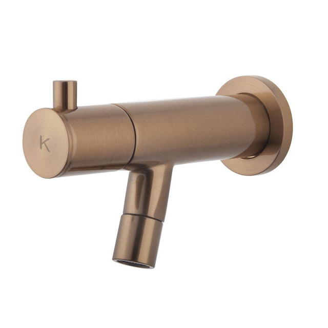 Wiesbaden Amador fonteinkraan met muurbevestiging Kiwa 1/2'' geborsteld brons koper PVD 22.6702