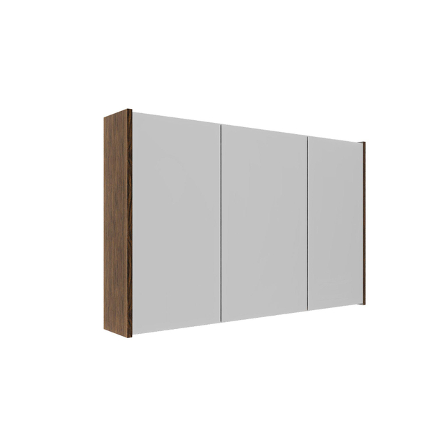 Saniclass Holz Pure Spiegelkast - 100x63x16cm - inclusief zijpanelen - Walnut pure SW1420838/SW1212817