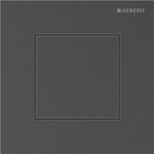Geberit type 40 urinioir bedieningsplaat - pneumatisch - vierkant - zwart chr./geb/easy-to-cl 116.217.QD.1