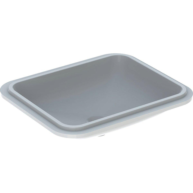 Geberit VariForm onderbouwwastafel rechthoekig zonder kraangat zonder overloop 58x49x17.8cm wit 500766012 500.766.01.2
