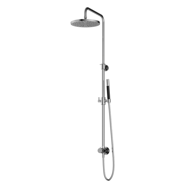 Hotbath Cobber M438 regendoucheset met omstel en 150cm doucheslang met 30cm ronde hoofddouche staafhanddouche chroom M438CR5