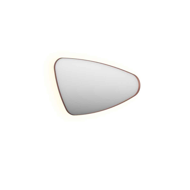 INK SP23 Spiegel - 100x4x60cm - LED onder en boven colour changing - dimbaar - organisch - in stalen kader - rechts aluminium koper geborsteld 8409219