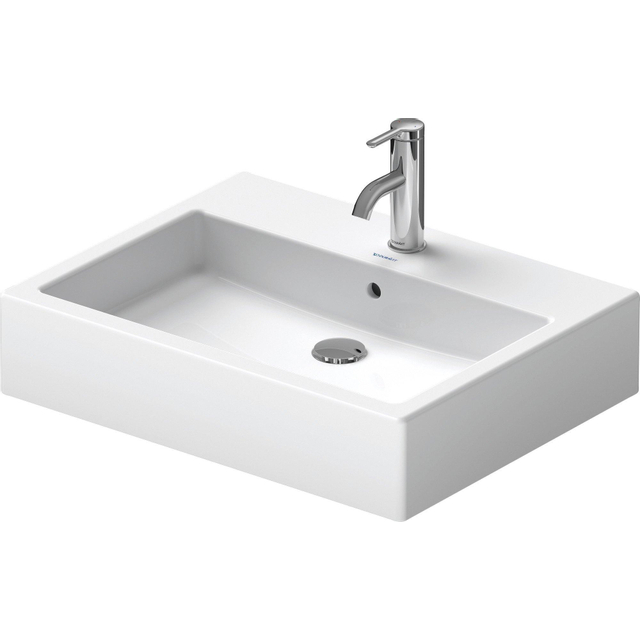 Duravit Vero opbouwwastafel 60x47cm onderzijde geslepen met geglazuurde achterkant 1 kraangat en ove