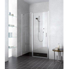 Kermi Liga deur links met vast segment 105x200 cm. zilver glans - helder 1011244 Kermi Liga deur links met vast segment 105x200 cm. zilver glans - helder 1011244