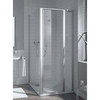 Kermi Ibiza 2000 draaideur met vast segment 100x200cm links wit profiel en helder glas 0061048 Kermi Ibiza 2000 draaideur met vast segment 100x200cm links wit profiel en helder glas 0061048