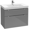 Villeroy en Boch Subway 2.0 wastafelonderbouwkast met 2 laden 78.7x44.9x59cm voor meubelwastafel 7175 80cm eiken grafiet 1025042 Villeroy en Boch Subway 2.0 wastafelonderbouwkast met 2 laden 78.7x44.9x59cm voor meubelwastafel 7175 80cm eiken grafiet 1025042
