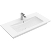 Villeroy & Boch Venticello meubelwastafel met wasbak midden zonder kraangat 100x50cm met overloop Ceramic+ stone white SW209631 Villeroy & Boch Venticello meubelwastafel met wasbak midden zonder kraangat 100x50cm met overloop Ceramic+ stone white SW209631