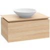 Villeroy en Boch Legato onderkast met 1 lade voor rond opzetwastafel 80x50x38cm glanswit 0124507 Villeroy en Boch Legato onderkast met 1 lade voor rond opzetwastafel 80x50x38cm glanswit 0124507