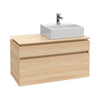 Villeroy en Boch Legato onderkast met 2 laden voor opzetwastafel rechts 100x50x55cm zonder verlichting glossy grey 0124670 Villeroy en Boch Legato onderkast met 2 laden voor opzetwastafel rechts 100x50x55cm zonder verlichting glossy grey 0124670