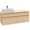 Villeroy en Boch Legato onderkast met 4 laden voor opzetwastafel links 140x50x55cm zonder verlichting eiken grafiet 0124695 Villeroy en Boch Legato onderkast met 4 laden voor opzetwastafel links 140x50x55cm zonder verlichting eiken grafiet 0124695