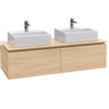 Villeroy & Boch Legato Meuble sous lavabo avec 2 tiroirs pour 2 lavabos à poser 140x50x38cm Orme 0124758 Villeroy & Boch Legato Meuble sous lavabo avec 2 tiroirs pour 2 lavabos à poser 140x50x38cm Orme 0124758