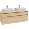 Villeroy en Boch Legato onderkast met 4 laden voor 2 opzetwastafels 140x50x55cm zonder verlichting glanswit 0124801 Villeroy en Boch Legato onderkast met 4 laden voor 2 opzetwastafels 140x50x55cm zonder verlichting glanswit 0124801