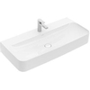 Villeroy & Boch Finion wastafel onderzijde geslepen 1 kraangat 100x47cm Ceramic+ zonder overloop stone white SW209563 Villeroy & Boch Finion wastafel onderzijde geslepen 1 kraangat 100x47cm Ceramic+ zonder overloop stone white SW209563