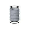 Burgerhout Flex koppelstuk flex 80mm 1400036 Burgerhout Flex koppelstuk flex 80mm 1400036