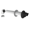 Burgerhout HR geveldoorvoer concentrisch met adapter 2xø60mm ø100mm PP rookgaspijp zwart/wit 1400102