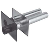 Burgerhout muurdoorvoer HR, tweepijps Ø80/80mm, l=700mm Aluminium, parallel zwart 1400545