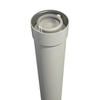 Ubbink Ubi Fit PP prolongement concentrique T120 ø60/100 L=500mm blanc SW69436
