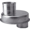 Burgerhout Aluminium haardaansluiting 100mm, rond 1421735 Burgerhout Aluminium haardaansluiting 100mm, rond 1421735