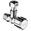 Schell Comfort robinet d'arrêt d'angle avec raccord 3/8x3/8 à compression chrome 1510004