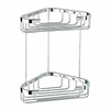 Geesa Basket Porte-douche d’angle double 22cm Chrome 0650253