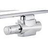 IMI Heimeier Multilux 4 jeu de robinetterie bitube inférieur avec Halo, droit et équerre R1/2 - G3/4 entraxe 50 mm version design chrome SW209107