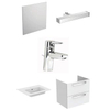 Ideal Standard Tiempo badkamermeubel met 2 laden met wastafelkraan incl. spiegel met opbouw verlichting 60cm wit SW84303 Ideal Standard Tiempo badkamermeubel met 2 laden met wastafelkraan incl. spiegel met opbouw verlichting 60cm wit SW84303