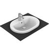 Ideal Standard Connect inbouwwastafel ovaal 62x46cm met overloop met kraangat wit 0181060 Ideal Standard Connect inbouwwastafel ovaal 62x46cm met overloop met kraangat wit 0181060