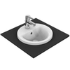 Ideal Standard Connect inbouwwastafel rond O38cm met overloop met kraangat Ideal plus wit 0181063 Ideal Standard Connect inbouwwastafel rond O38cm met overloop met kraangat Ideal plus wit 0181063