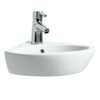 Laufen Pro B lave-mains d'angle 43x38x17cm 1 trou de robinet avec trop-plein céramique lcc-blanc 0182558