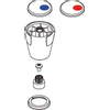 Venlo Sparepart plus bouton nimbus ii laiton chromé 0182639