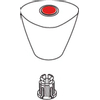 Venlo Sparepart Plus Nimbus II bouton Project eau chaude chrome 0182641