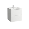 Laufen Pro S + Base Pack wastafel 60x61x50cm met kraangat met overloop incl. meubel met 2 laden keramiek/hout wit glanzend SW157477 Laufen Pro S + Base Pack wastafel 60x61x50cm met kraangat met overloop incl. meubel met 2 laden keramiek/hout wit glanzend SW157477