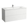 Laufen Pro S + Base wastafelonderbouwkast met 2 laden incl. wastafel 120x61x50cm 2 kraangaten met overloop glanswit SW157481 Laufen Pro S + Base wastafelonderbouwkast met 2 laden incl. wastafel 120x61x50cm 2 kraangaten met overloop glanswit SW157481