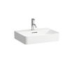 Laufen Val meubelwastafel 55x42cm met 1 kraangat met overloop wit SW47005 Laufen Val meubelwastafel 55x42cm met 1 kraangat met overloop wit SW47005