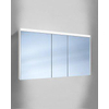 Schneider O-Line spiegelkast met 3 deuren (50/30/50) met LED verl. boven en indirecte verl. onder 130x74.5x12.5cm v. opbouwmontage SW200487 Schneider O-Line spiegelkast met 3 deuren (50/30/50) met LED verl. boven en indirecte verl. onder 130x74.5x12.5cm v. opbouwmontage SW200487