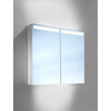 Schneider ArangaLine spiegelkast met LED verlichting boven en indirecte verlichting onder met 2 deuren 80x70x12cm met gl. planchets accessoire box en scheerspiegel aluminium 2000259 Schneider ArangaLine spiegelkast met LED verlichting boven en indirecte verlichting onder met 2 deuren 80x70x12cm met gl. planchets accessoire box en scheerspiegel aluminium 2000259