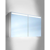 Schneider ArangaLine spiegelkast met LED verlichting boven en indirecte verlichting onder met 2 deuren 120x70x12cm met gl. planchets accessoire box en scheerspiegel aluminium 2000262 Schneider ArangaLine spiegelkast met LED verlichting boven en indirecte verlichting onder met 2 deuren 120x70x12cm met gl. planchets accessoire box en scheerspiegel aluminium 2000262
