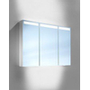 Schneider ArangaLine spiegelkast met LED verlichting boven en indirecte verlichting onder met 3 deuren (30/40/30) 100x70x12cm met gl. planchets accessoire box en scheerspiegel aluminium 2000263