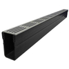 Aco slimline caniveau à fente avec grille de conception 100cm pour le drainage de jardin aluminium noir SW99081