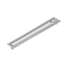 Aco FlexDrain E ShowerDrain Caniveau de douche en acier inoxydable rehausseur excentré avec bride périphérique 687mm (sans grille/corps de siphon/obturateur anti-odeurs) avec sortie verticale SW224267