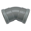 Wavin PVC manchet bocht 45° 125 mm mof/mof 2110075 Wavin PVC manchet bocht 45° 125 mm mof/mof 2110075
