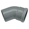 Wavin PVC manchet bocht 45° 125 mm mof/spie 2110113 Wavin PVC manchet bocht 45° 125 mm mof/spie 2110113