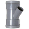 Wavin PVC manchet T stuk 45° 110x50mm 3xmof 2110237 Wavin PVC manchet T stuk 45° 110x50mm 3xmof 2110237