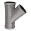 Wavin PVC manchet T stuk 45° 125x125 mm 3xmof 2110326 Wavin PVC manchet T stuk 45° 125x125 mm 3xmof 2110326