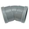 Wavin PVC manchet bocht 30° 125 mm mof/mof 2110601 Wavin PVC manchet bocht 30° 125 mm mof/mof 2110601