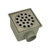 Wavin ABS vloerput met zijuitlaat 75mm 20x20cm grijs 2113462 Wavin ABS vloerput met zijuitlaat 75mm 20x20cm grijs 2113462