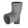 Burgerhout Bm pp kunststof rookgasafvoerbocht 87/90° 100mm met steun grijs 2113650 Burgerhout Bm pp kunststof rookgasafvoerbocht 87/90° 100mm met steun grijs 2113650