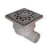 Plieger Flow kunststof schrobput met RVS deksel 10x10cm 40mm zijafvoer wit 2120447 Plieger Flow kunststof schrobput met RVS deksel 10x10cm 40mm zijafvoer wit 2120447