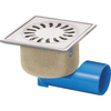van den Berg RVS vloerput met zij/onderuitlaat 50mm 126x126mm lage inbouw waterslot 50mm SW55361 van den Berg RVS vloerput met zij/onderuitlaat 50mm 126x126mm lage inbouw waterslot 50mm SW55361