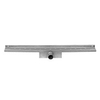 Easy Drain Compact Wall afvoergoot enkele plaat met zijuitloop 6x70cm 50mm RVS 2301196